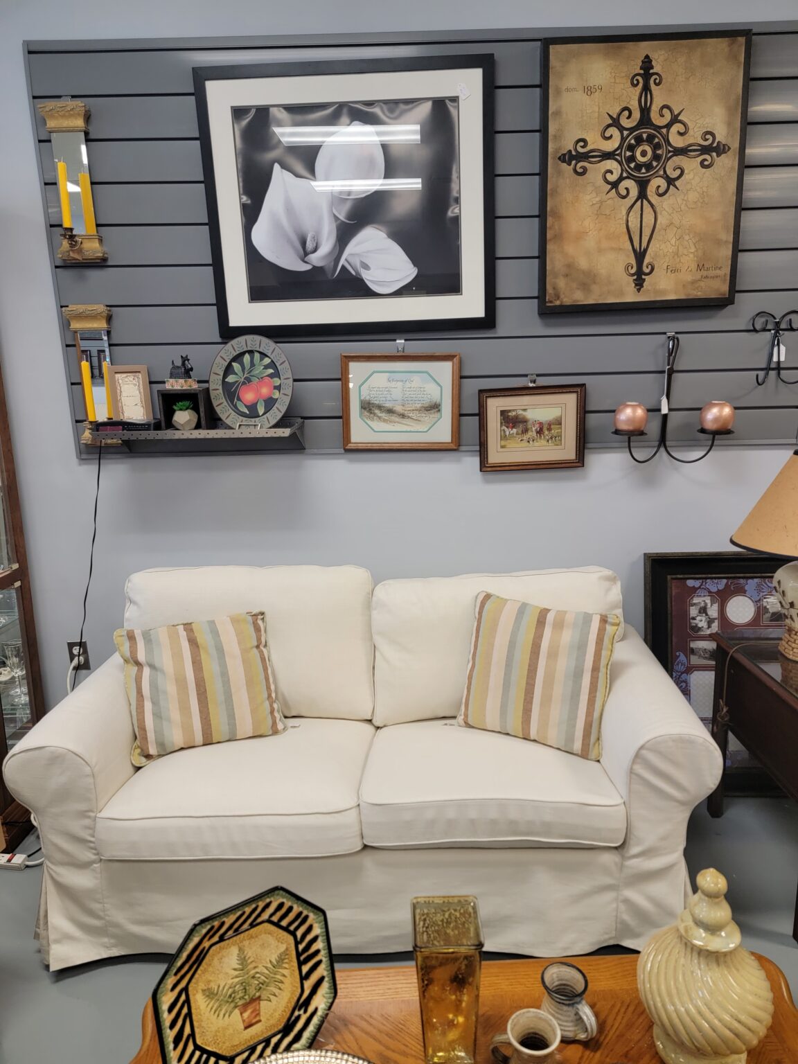 Elegant living room setup with cushions